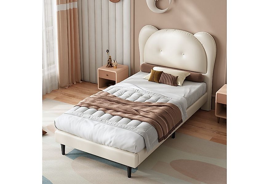 Flieks Polsterbett, Kinderbett Einzelbett 90x200cm mit Kopfteil in Elefante günstig online kaufen