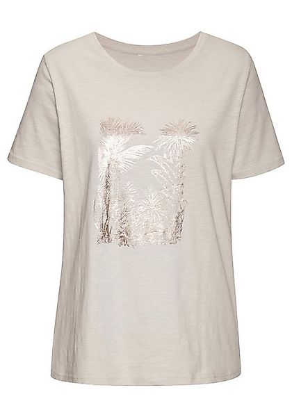 Vivance T-Shirt mit goldfarben schimmerndem Folienprint (2er-Pack) aus weic günstig online kaufen