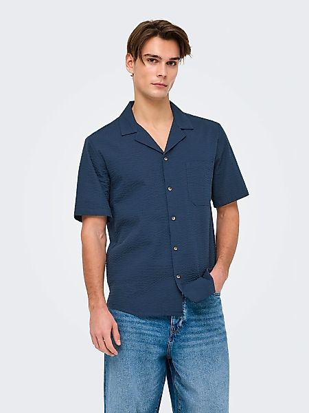 ONLY & SONS Kurzarmhemd "ONSEYE RESORT SEERS 0009 SHIRT NOOS" günstig online kaufen