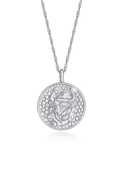 Elli Kette mit Anhänger "Sternzeichen Stier Zodiac Astro Münze 925 Silber" günstig online kaufen