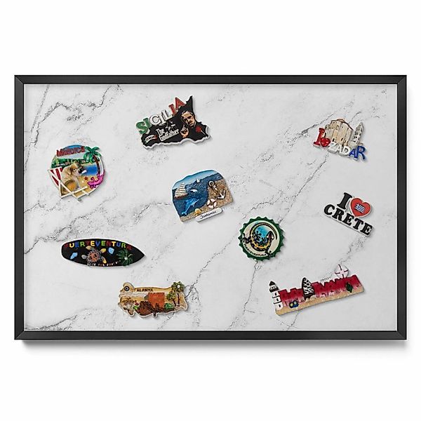 Tulup Magnettafel Magnetboard Metall Bedruckt Zarter Heller Marmor 60x40 cm günstig online kaufen