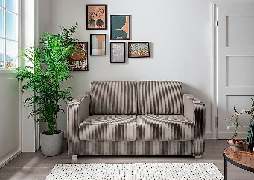 INOSIGN Schlafsofa "Mia", mit 2 Einzelauszügen als Längsschläfer günstig online kaufen