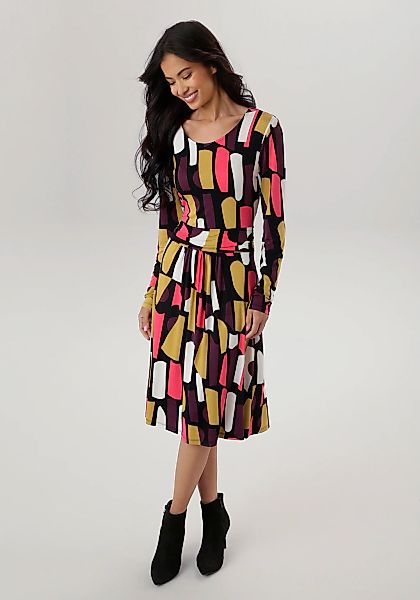 Aniston SELECTED Jerseykleid, mit modernen, grafischen Allover-Print - NEUE günstig online kaufen