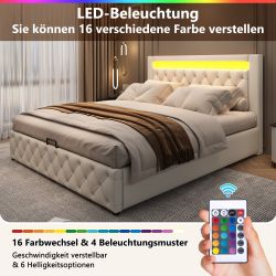 REDOM Polsterbett Polsterbett Doppelbett Stauraumbett Bett günstig online kaufen
