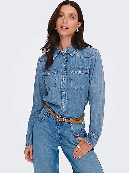 ONLY Jeansbluse "ONLCHARLIZE LS DNM SHIRT AKM NOOS" mit Brusttaschen günstig online kaufen