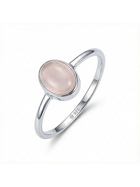 mantraroma Silberring SAMA oval aus 925 Silber mit Rosenquarz (Ring mit Sch günstig online kaufen