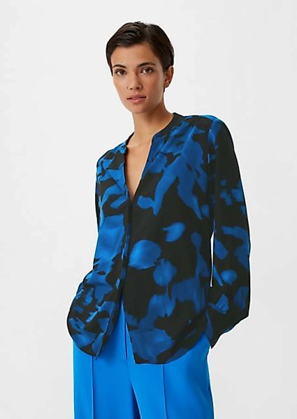 Comma Langarmbluse Tunika-Bluse mit Allover-Muster Artwork günstig online kaufen