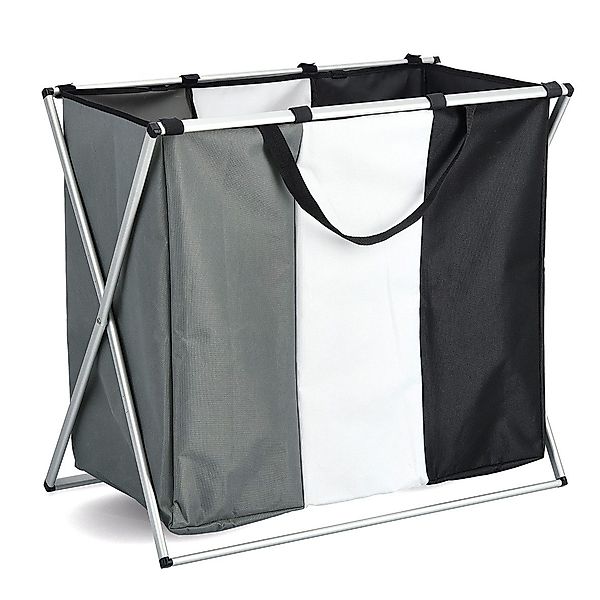 Zeller Present Wäschesortierer 3 Fächer, Polyester/Aluminium günstig online kaufen