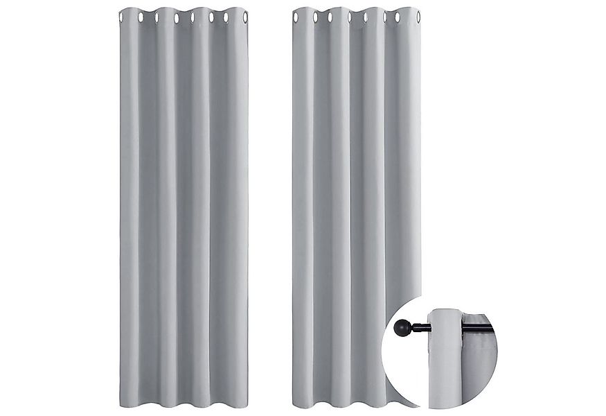 OKWISH Verdunkelungsvorhang 2er Set Thermovorhang Fenstervorhang Gardinen ( günstig online kaufen