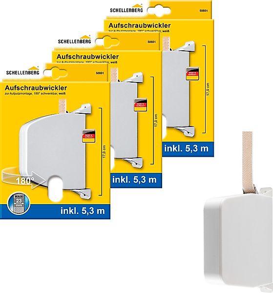 SCHELLENBERG Aufputz-Gurtwickler Aufschraubwickler für das Rollladensystem günstig online kaufen