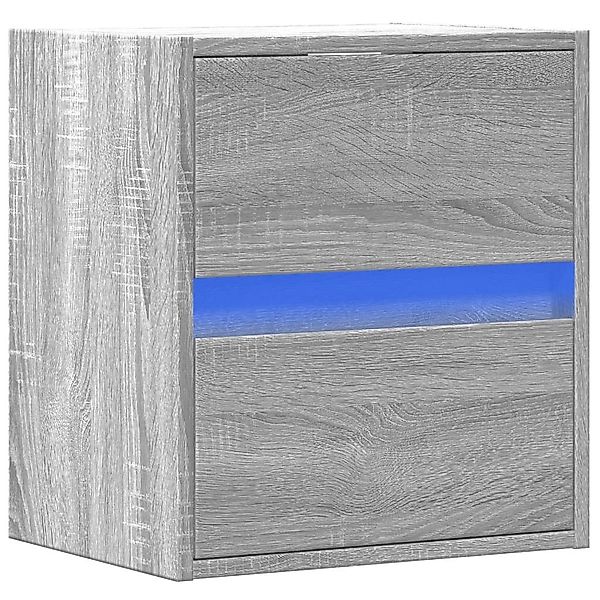 vidaXL TV-Wand TV-Wandschrank mit LED-Beleuchtung Grau günstig online kaufen