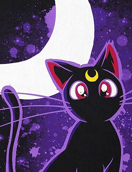 style3 T-Shirt Katze Luna sailor moon crystal anime manga bunny cosplay günstig online kaufen