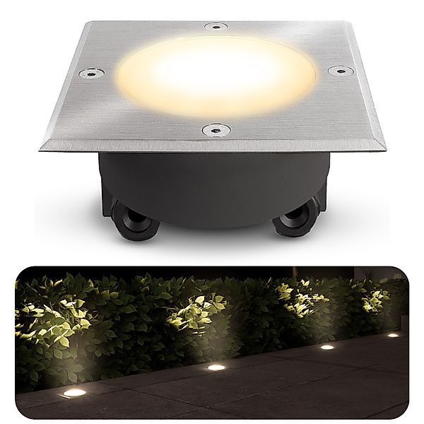 SSC-LUXon LED Gartenstrahler Bodeneinbaustrahler quadratisch VIROK günstig online kaufen