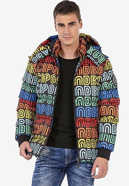 Cipo & Baxx Winterjacke Winterjacke mit sylischem Schriftzug günstig online kaufen