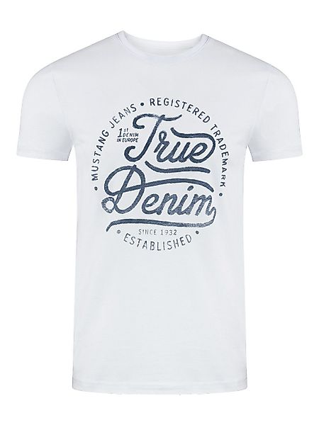 MUSTANG T-Shirt Herren Printshirt Regular Fit günstig online kaufen