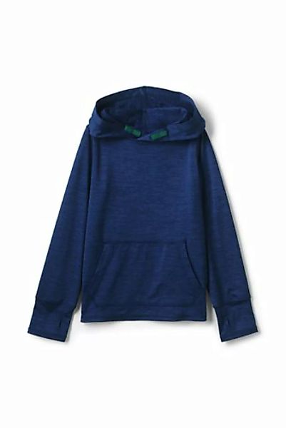 Aktiv-Kapuzenshirt, Größe: 110-116, Blau, Polyester-Mischung, by Lands' End günstig online kaufen