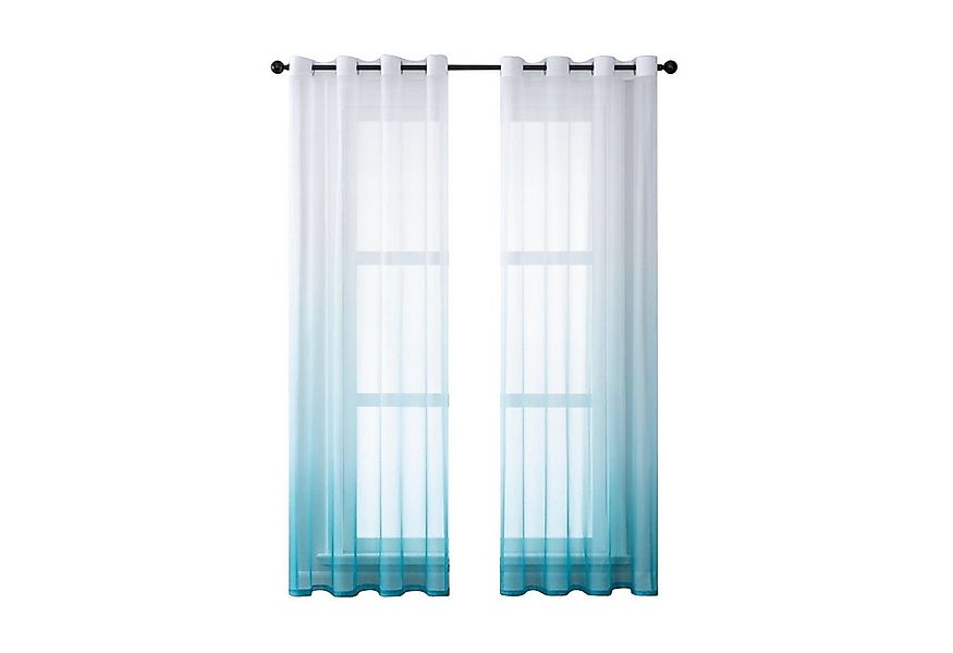 BYSURE Vorhang (2 St), Ösen, transparent, Voile, Farbverlauf Vorhänge günstig online kaufen