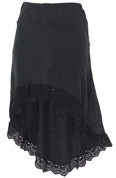 Guru-Shop Minirock Psytrance Goa Pixi Minirock mit Spitze - schwarz alterna günstig online kaufen