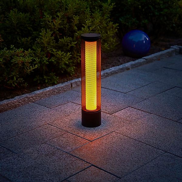 Northpoint LED Außen-Stehlampe Solar Lichtsäule Flammeffekt günstig online kaufen
