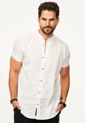 behype Kurzarmhemd als Sommerhemd aus Leinen günstig online kaufen