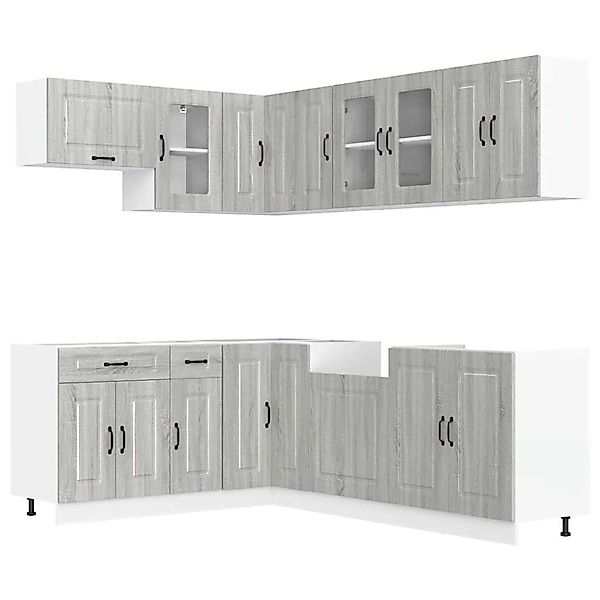 vidaXL 11-Tlg Küchenschrank-Set Kalmar Grau Sonoma Holzwerkstoff 3314887 günstig online kaufen