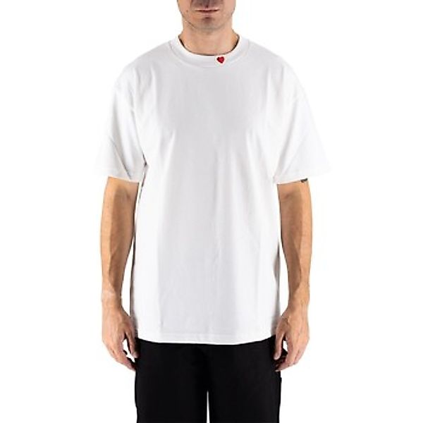 Vision Of Super  T-Shirt Offwhite T-Shirt mit gesticktem Full Heart am Hals günstig online kaufen