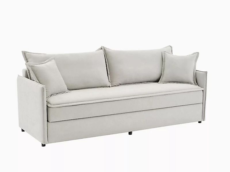 Sofa mit Schlaffunktion 3-Sitzer - Sitzfläche mit Memory Schaum - Stoff - B günstig online kaufen