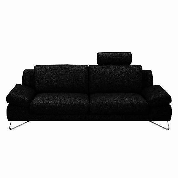 home24 loftscape Sofa Silvano 2,5-Sitzer Schwarz Webstoff 210x81x90 cm (BxH günstig online kaufen