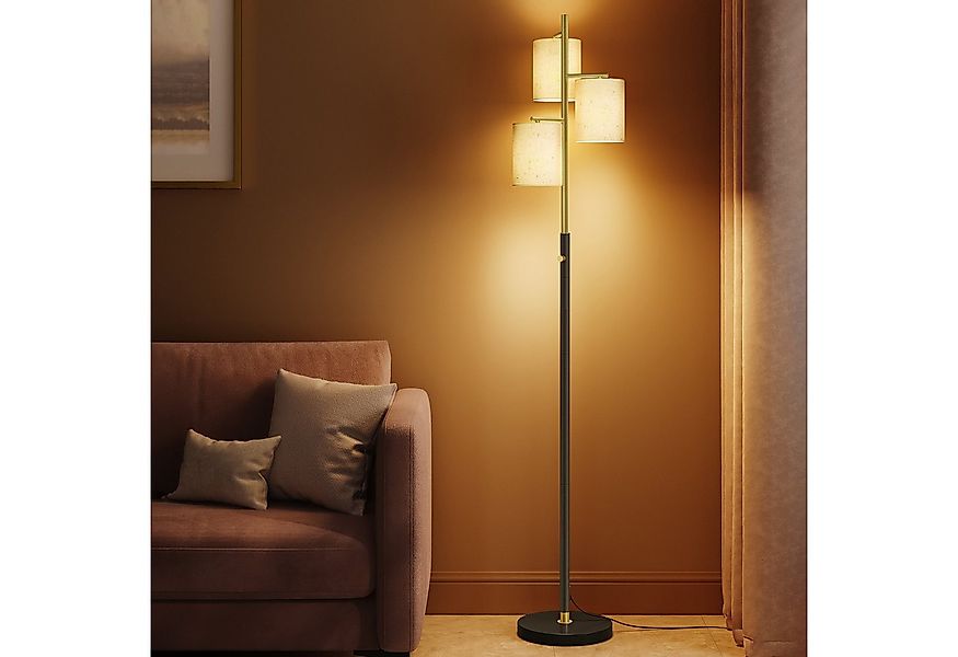VASAGLE Stehlampe Stehleuchte, Standleuchte mit 3 Glühbirnen, verstellbare günstig online kaufen