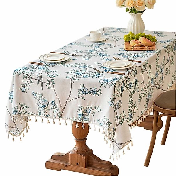 Refttenw Tischdecke Tischdecke mit Blumen und günstig online kaufen
