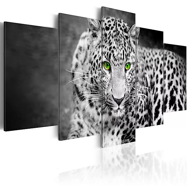 Wandbild - Leopard - black&white günstig online kaufen