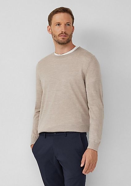 s.Oliver Longpullover Strickpullover Strickpullover aus reiner Merinowolle günstig online kaufen