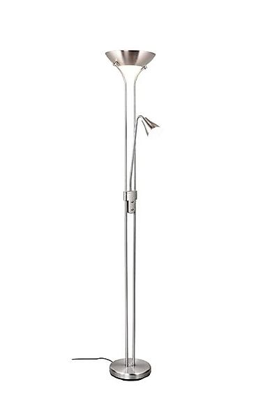 Stehleuchte 2xE27 1xE14 Metall Nickel Matt / Glas Frost Ø ca. 28 cm ca. 181 günstig online kaufen