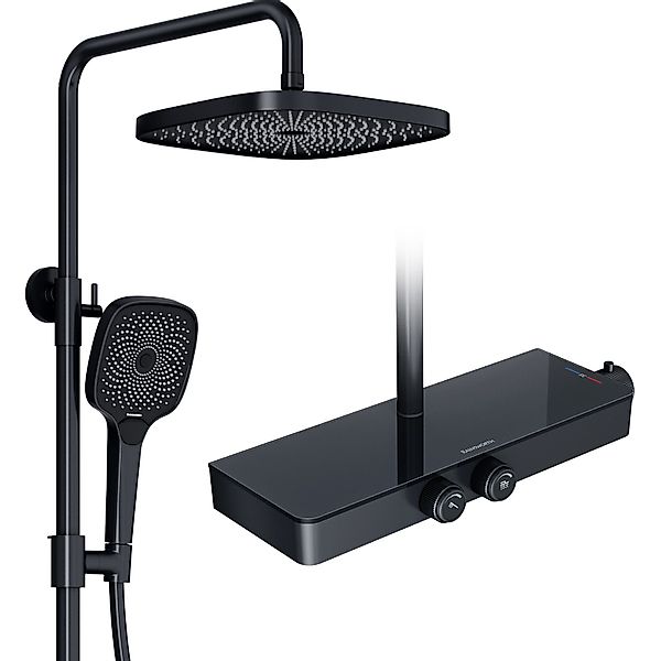Rainsworth Duschsystem mit Thermostat und Glasablage, günstig online kaufen