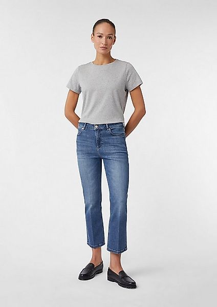 comma Weite Jeans Jeans-Hose Elastische Ankle-Jeans mit Flared Leg günstig online kaufen