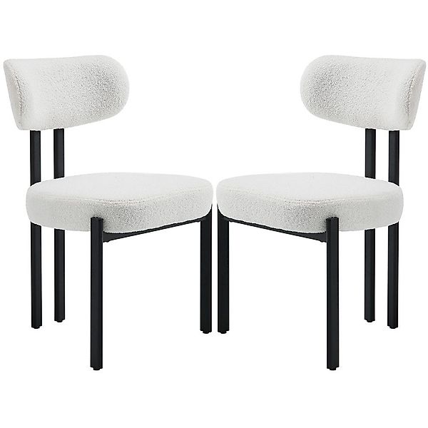 WAHSON OFFICE CHAIRS Esszimmerstuhl aus Teddystoff günstig online kaufen