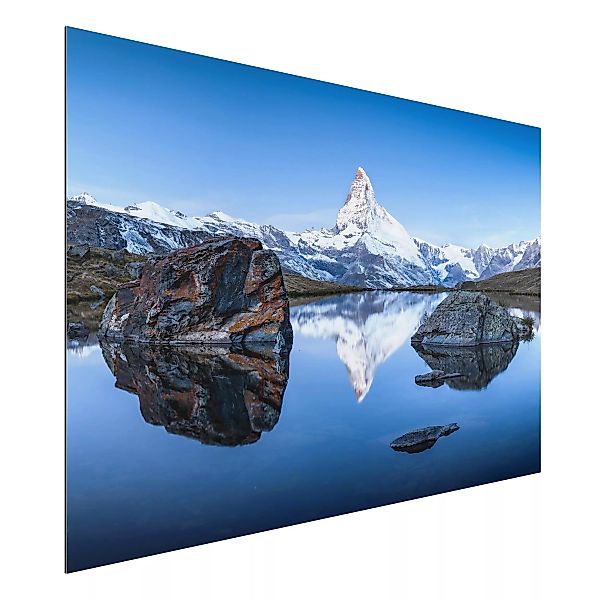 Alu-Dibond Bild Stellisee vor dem Matterhorn günstig online kaufen