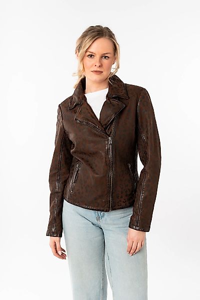 Mauritius Lederjacke "MWMeeow", mit Reverskragen, All-Over Muster günstig online kaufen