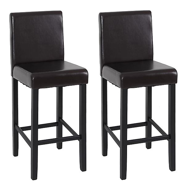 PROREGAL 2er-Set Barhocker Winnie Gepolstert Mit Lehne Sitzhöhe 75cm Holz+L günstig online kaufen