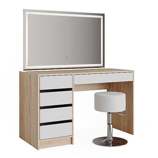 Vicco Schminktisch Sherry, Weiß/Sonoma, 120 cm günstig online kaufen
