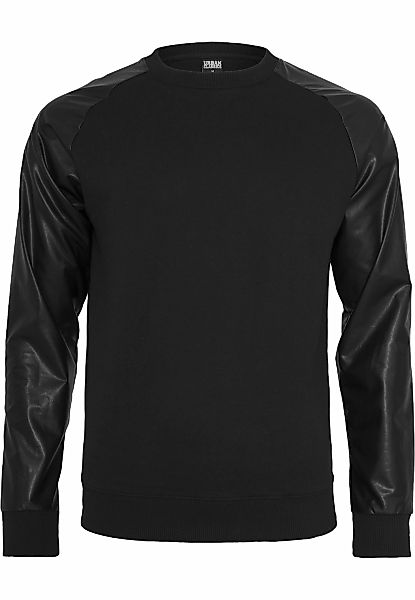 URBAN CLASSICS Sweatshirt "Urban Classics Herren Raglan Leather Imitation C günstig online kaufen