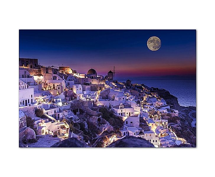 Sinus Art Leinwandbild 120x80cm Griechenland Ort günstig online kaufen