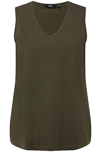 Ulla Popken Longtop Top Classic V-Ausschnitt ärmellos günstig online kaufen