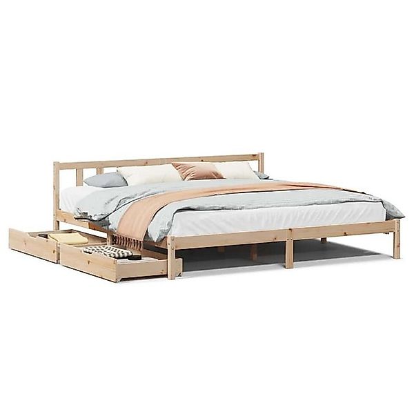 vidaXL Bett, Massivholzbett ohne Matratze 180x200 Kiefernholz günstig online kaufen