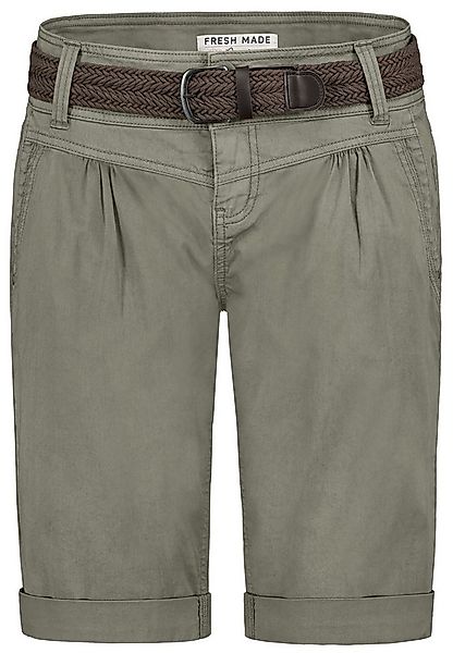 Fresh Made Bermudas Sommerliche mit geflochtenem Gürtel Bermuda Shorts günstig online kaufen
