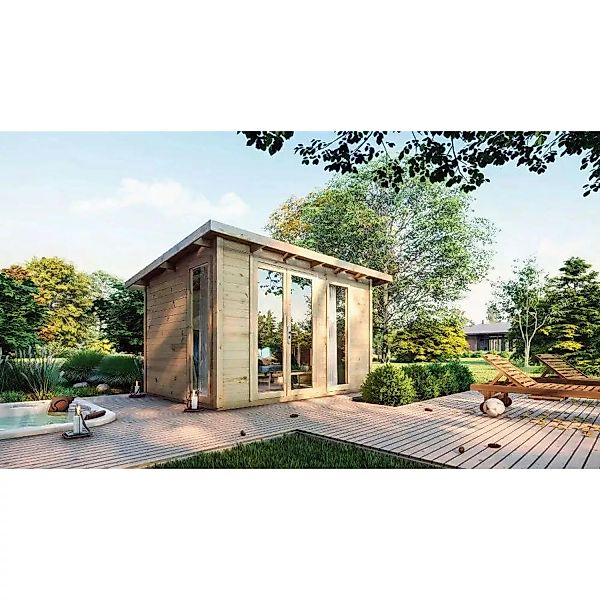 Alpholz Holz-Gartenhaus Karmnik Pultdach Unbehandelt günstig online kaufen