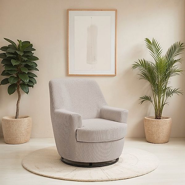 INOSIGN Drehsessel »HETTY, Drehsessel mit Wippfunktion, Lese-Sessel in Cord günstig online kaufen