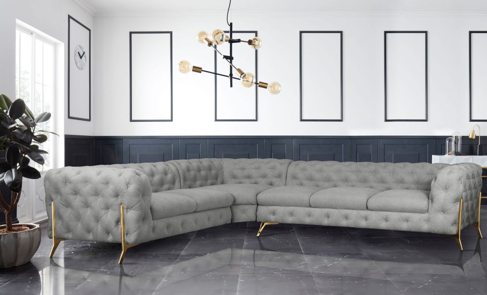 Leonique Chesterfield-Sofa "Amaury L-Form" großes Ecksofa, Chesterfield-Opt günstig online kaufen