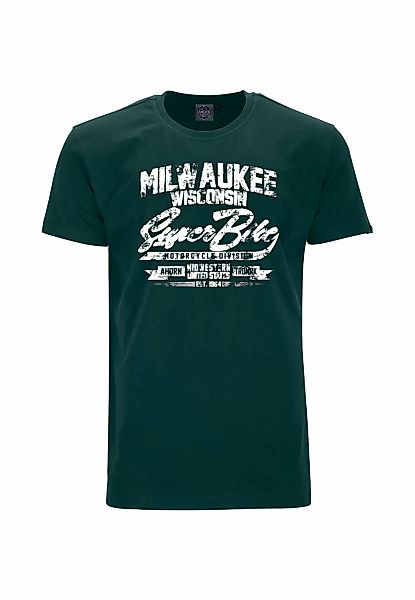 AHORN SPORTSWEAR T-Shirt "MILWAUKEE", mit coolem Schriftzug-Print günstig online kaufen