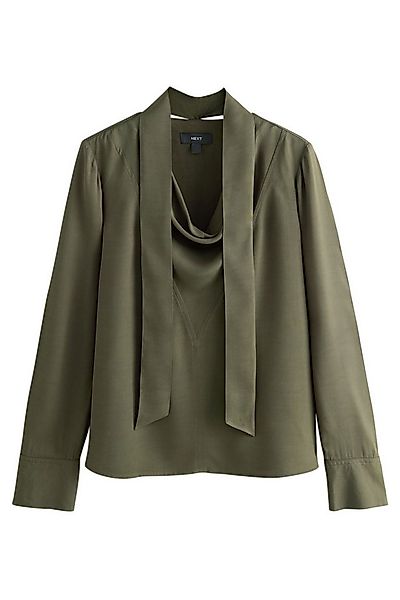 Next Langarmbluse Drapierte Schluppenbluse mit langen Ärmeln (1-tlg) günstig online kaufen